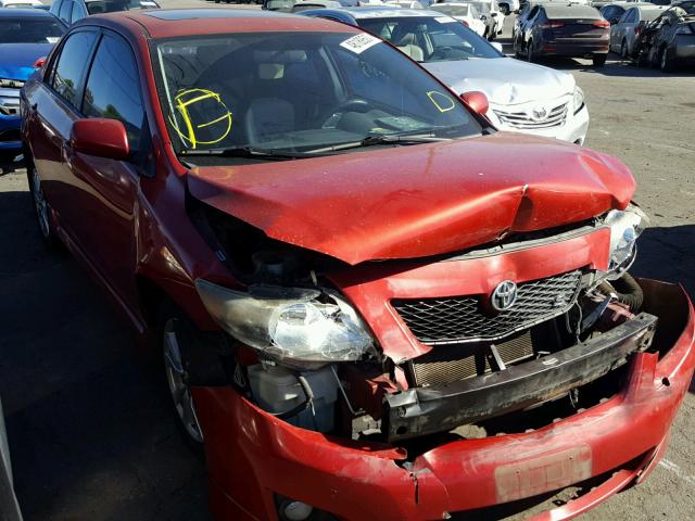 1NXBU40E89Z025665 - 2009 TOYOTA COROLLA BA RED photo 1