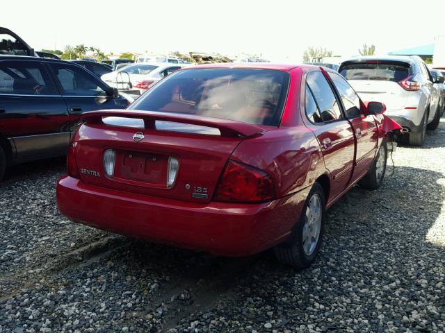 3N1CB51A15L550090 - 2005 NISSAN SENTRA 1.8 RED photo 4