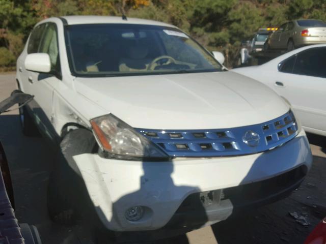 JN8AZ08T65W302300 - 2005 NISSAN MURANO SL WHITE photo 1