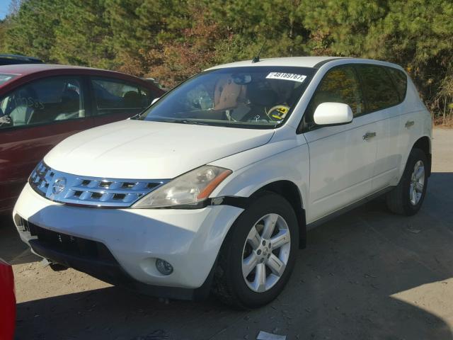 JN8AZ08T65W302300 - 2005 NISSAN MURANO SL WHITE photo 2