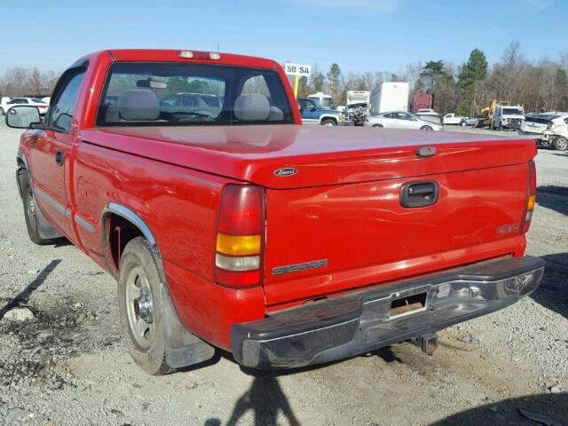 1GTEC14T3YZ122494 - 2000 GMC NEW SIERRA RED photo 3