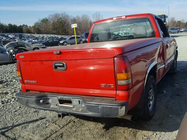 1GTEC14T3YZ122494 - 2000 GMC NEW SIERRA RED photo 4