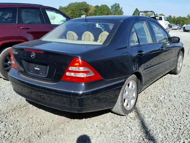 WDBRF61J03E011165 - 2003 MERCEDES-BENZ C 240 BLACK photo 4