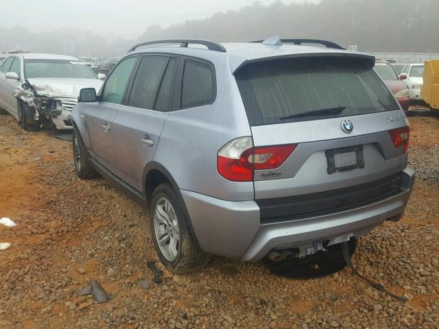 WBXPA93486WG87772 - 2006 BMW X3 3.0I BLUE photo 3