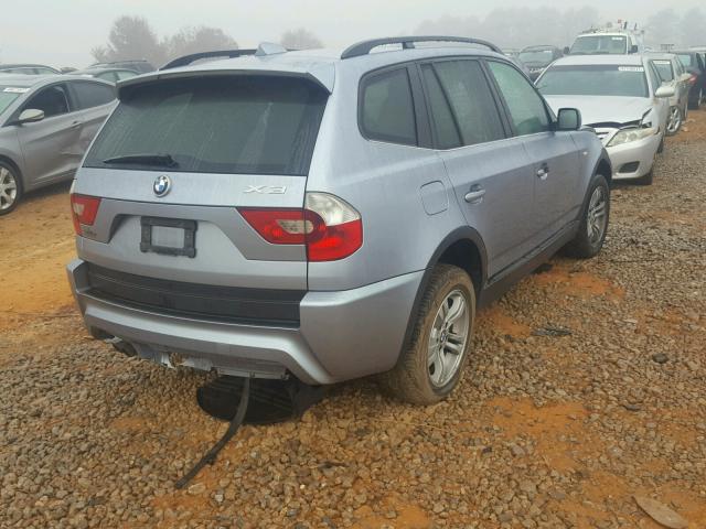 WBXPA93486WG87772 - 2006 BMW X3 3.0I BLUE photo 4