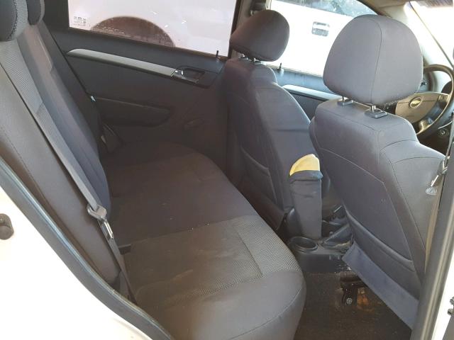 KL1TD56627B142429 - 2007 CHEVROLET AVEO BASE Ақ фото 6