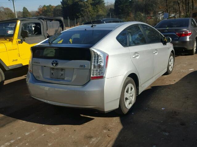 JTDKN3DU2A0166756 - 2010 TOYOTA PRIUS SILVER photo 4