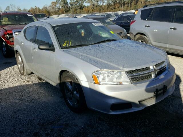 1C3CDZAB4CN259480 - 2012 DODGE AVENGER SE SILVER photo 1