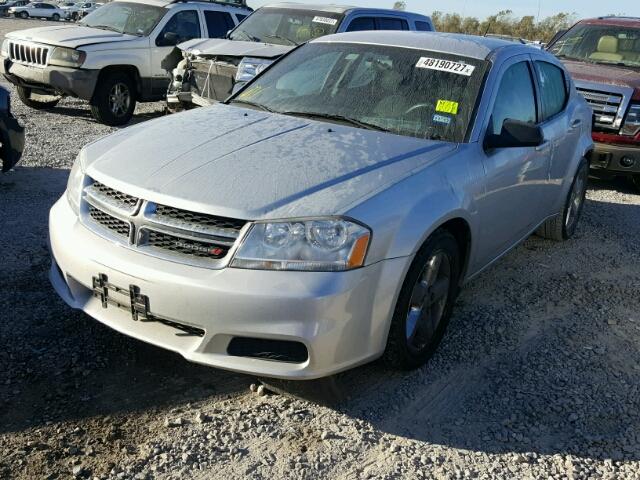 1C3CDZAB4CN259480 - 2012 DODGE AVENGER SE SILVER photo 2