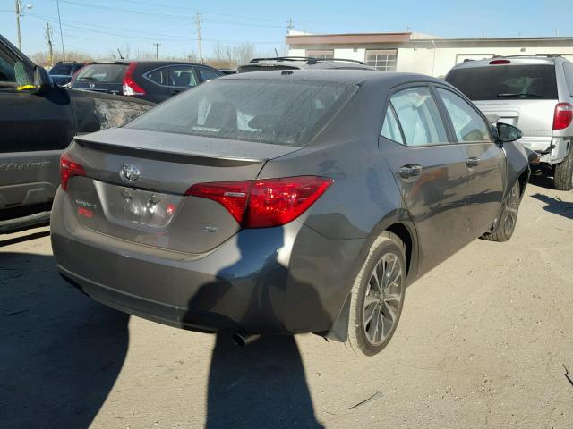 2T1BURHE7HC764852 - 2017 TOYOTA COROLLA L GRAY photo 4