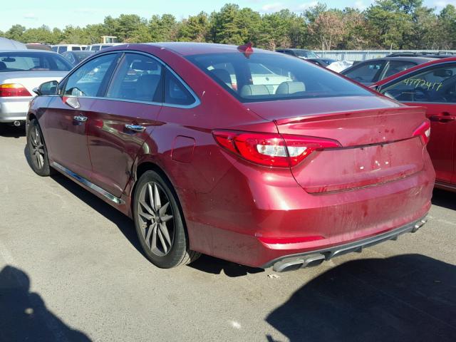 5NPE34AB1FH095944 - 2015 HYUNDAI SONATA SPO MAROON photo 3