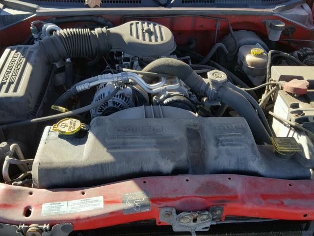 1B7FL26X21S132510 - 2001 DODGE DAKOTA RED photo 7