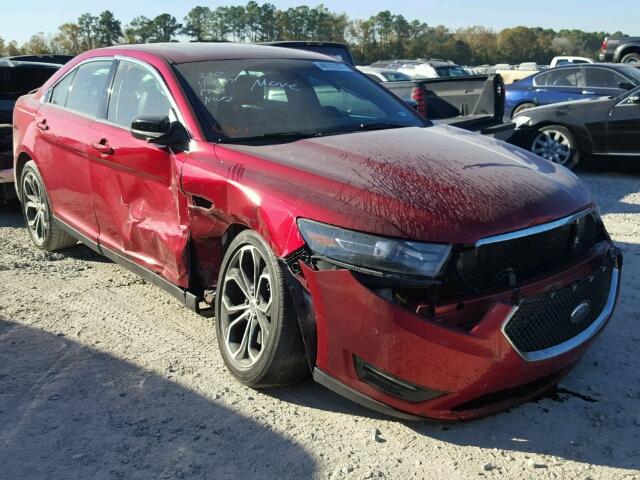 1FAHP2KT9EG102371 - 2014 FORD TAURUS SHO RED photo 1