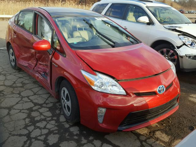 JTDKN3DU5D5691303 - 2013 TOYOTA PRIUS RED photo 1