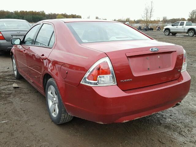 3FAHP07Z86R207608 - 2006 FORD FUSION SE RED photo 3