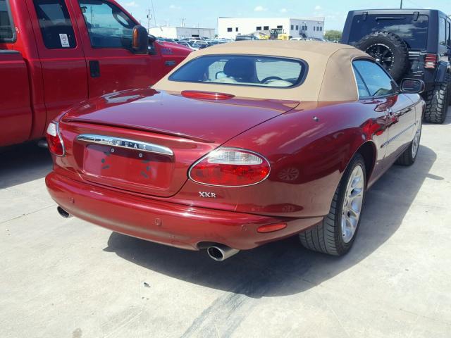 SAJDA42B61PA16351 - 2001 JAGUAR XKR MAROON photo 4