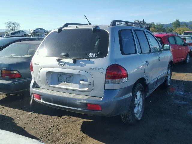 KM8SC13D85U905120 - 2005 HYUNDAI SANTA FE G SILVER photo 4