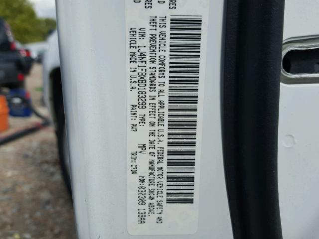 1J4NF1FBXBD183299 - 2011 JEEP COMPASS SP 白色 照片 10