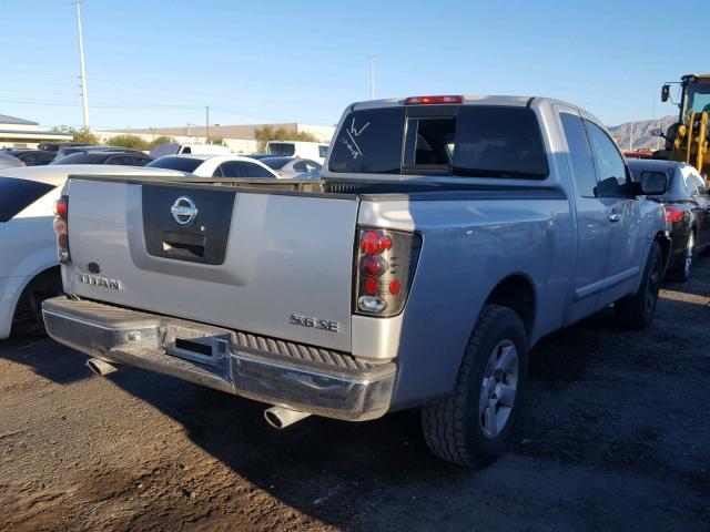 1N6AA06A74N533020 - 2004 NISSAN TITAN XE SILVER photo 4