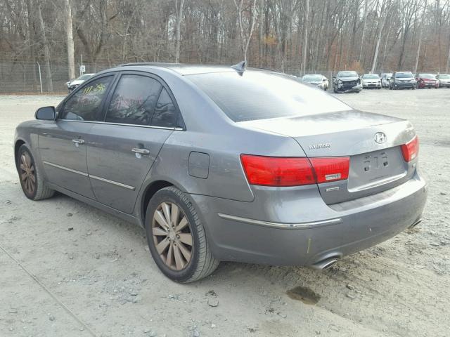 5NPEU46F99H474106 - 2009 HYUNDAI SONATA SE GRAY photo 3