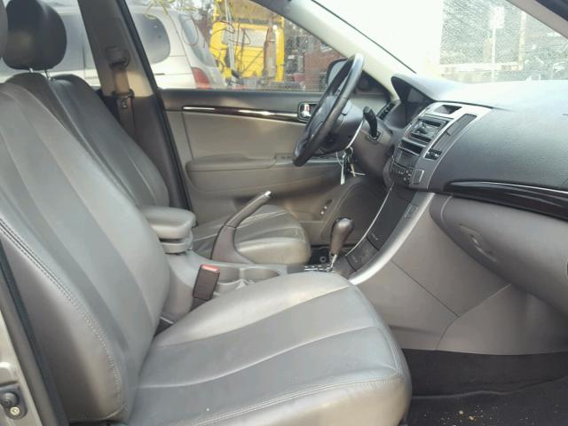 5NPEU46F99H474106 - 2009 HYUNDAI SONATA SE GRAY photo 5