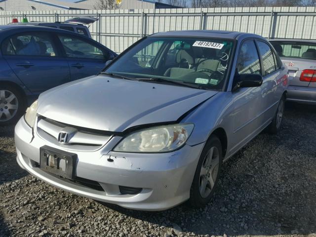 2HGES26864H593052 - 2004 HONDA CIVIC EX SILVER photo 2