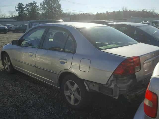 2HGES26864H593052 - 2004 HONDA CIVIC EX SILVER photo 3