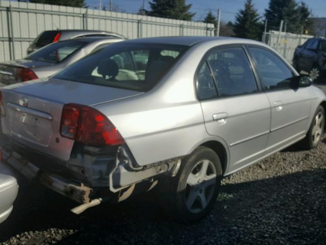 2HGES26864H593052 - 2004 HONDA CIVIC EX SILVER photo 4