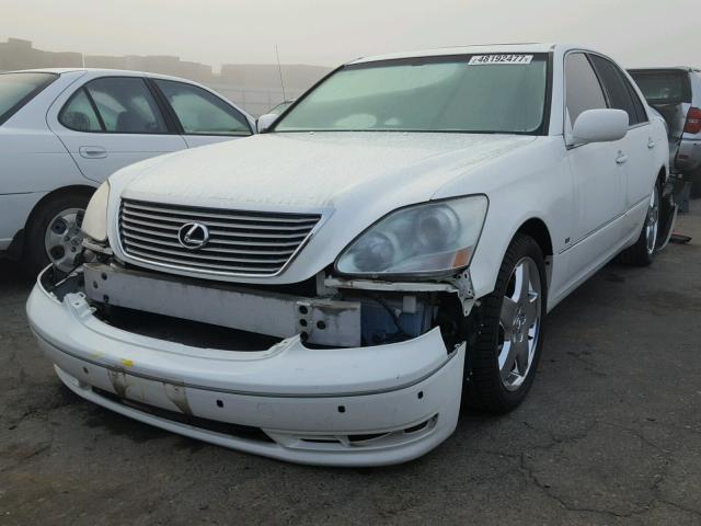 JTHBN36F540125927 - 2004 LEXUS LS 430 WHITE photo 2