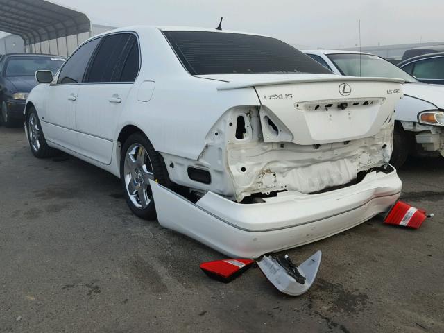 JTHBN36F540125927 - 2004 LEXUS LS 430 WHITE photo 3