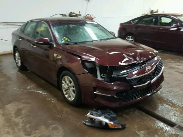 5XXGT4L39GG025670 - 2016 KIA OPTIMA LX MAROON photo 1