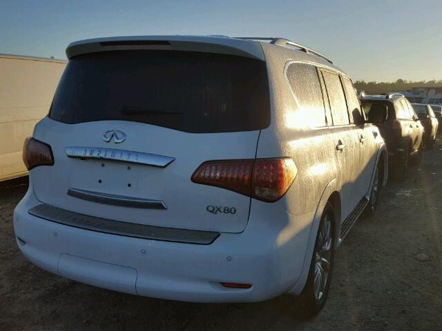 JN8AZ2NF5E9552703 - 2014 INFINITI QX80 WHITE photo 4