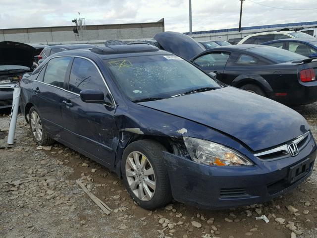 1HGCM66827A082403 - 2007 HONDA ACCORD EX BLUE photo 1