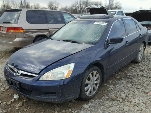 1HGCM66827A082403 - 2007 HONDA ACCORD EX BLUE photo 2