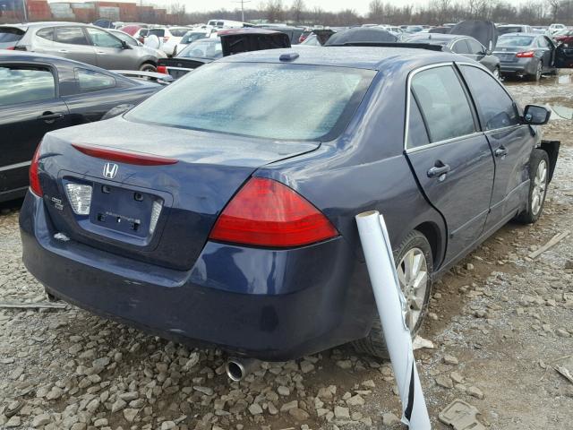 1HGCM66827A082403 - 2007 HONDA ACCORD EX BLUE photo 4