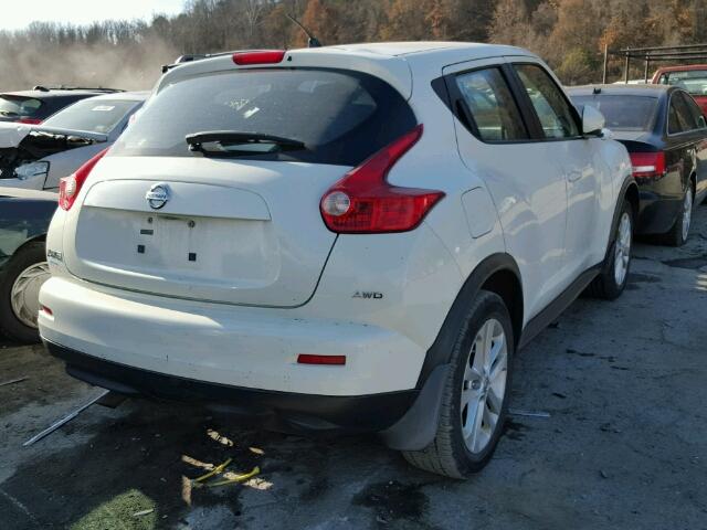 JN8AF5MV9BT006875 - 2011 NISSAN JUKE S WHITE photo 4