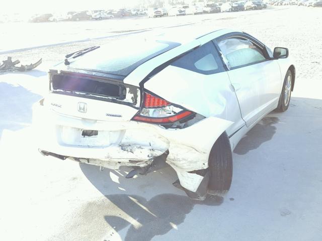 JHMZF1D60CS001957 - 2012 HONDA CR-Z EX WHITE photo 4