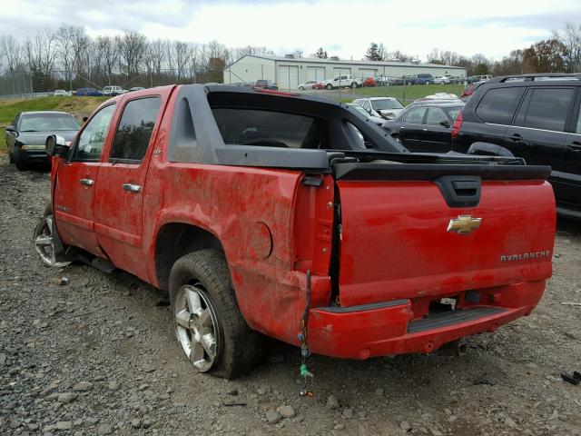 3GNFK12358G169060 - 2008 CHEVROLET AVALANCHE RED photo 3