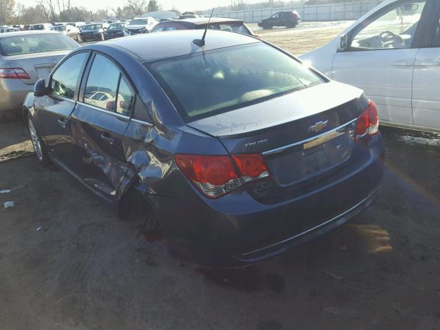 1G1PG5SB4D7101389 - 2013 CHEVROLET CRUZE LTZ BLUE photo 3