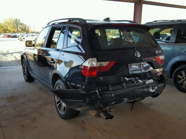 WBXPC93437WF16987 - 2007 BMW X3 3.0SI BLACK photo 3