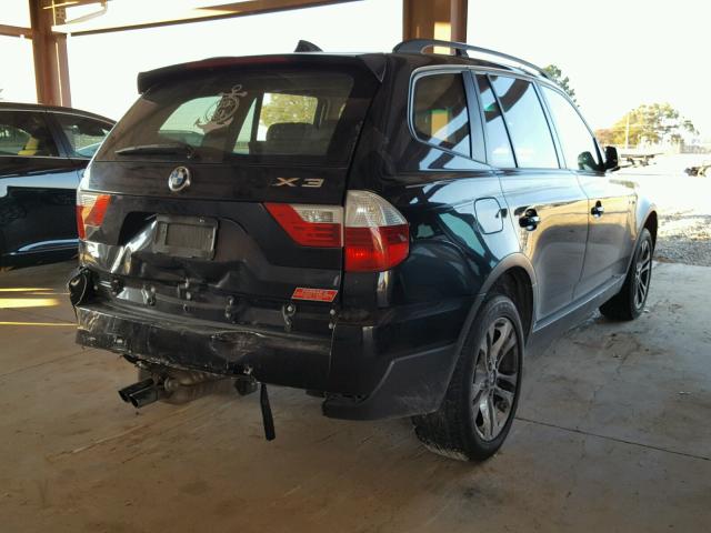 WBXPC93437WF16987 - 2007 BMW X3 3.0SI BLACK photo 4