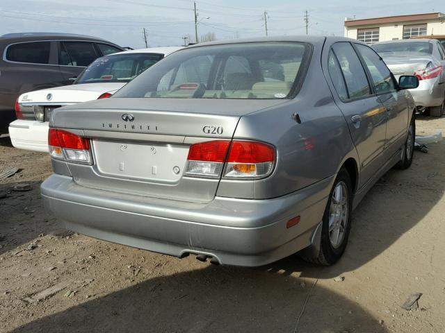 JNKCP11A32T501941 - 2002 INFINITI G20 GRAY photo 4