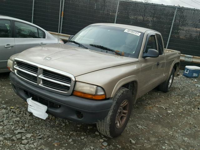 1D7GL12K34S596182 - 2004 DODGE DAKOTA SXT BLUE photo 2