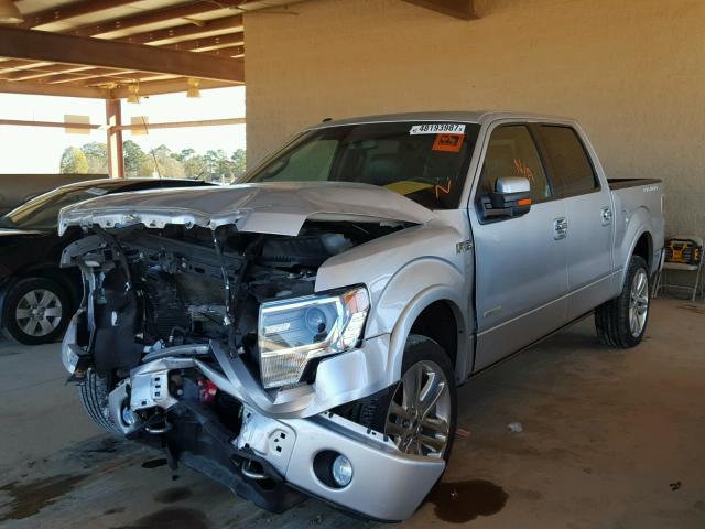 1FTFW1ET7EFA58810 - 2014 FORD F150 SUPER SILVER photo 2