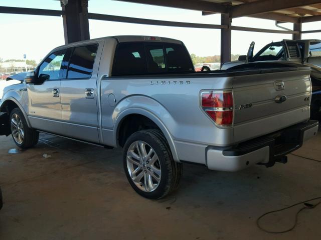 1FTFW1ET7EFA58810 - 2014 FORD F150 SUPER SILVER photo 3