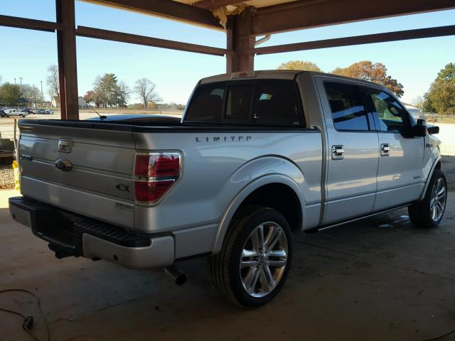 1FTFW1ET7EFA58810 - 2014 FORD F150 SUPER SILVER photo 4