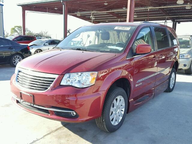 2C4RC1BG4ER437494 - 2014 CHRYSLER TOWN & COU RED photo 2