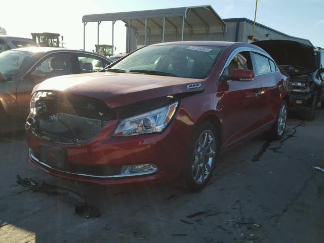 1G4GB5G31EF215084 - 2014 BUICK LACROSSE RED photo 2