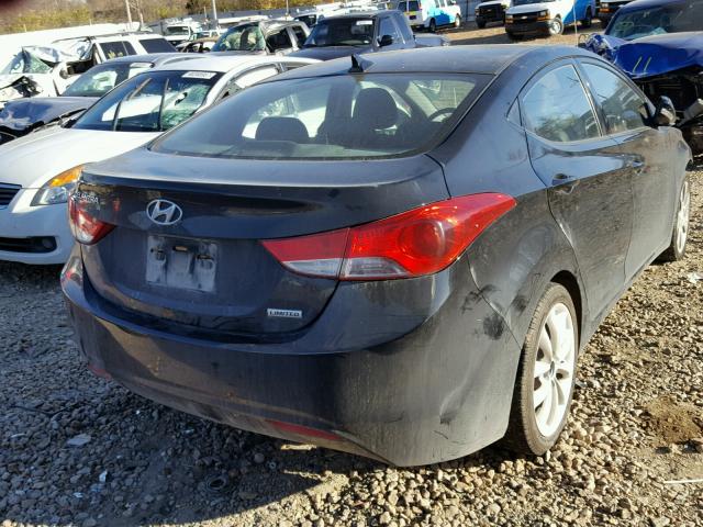 KMHDH4AE0DU753386 - 2013 HYUNDAI ELANTRA GL BLACK photo 4