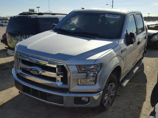 1FTEW1EG5GKE97660 - 2016 FORD F150 SUPER SILVER photo 2